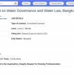 Expert International en Gouvernance et Droit de l&rsquo;Eau