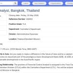 Analyste Contrôle Financier – Bangkok, Thaïlande