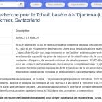 Responsable de Recherche – Tchad (N&rsquo;Djamena)