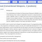 Graduate Professional – Armes Conventionnelles (2 postes)