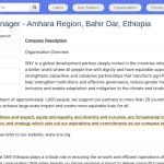 Responsable de bureau régional – Amhara, Bahir Dar