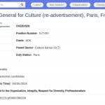 Directeur général adjoint pour la culture – UNESCO Paris