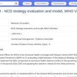 Consultant national – Évaluation et modèle stratégique MNT, OMS Vietnam