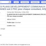 Consultant en élaboration de Plans de Développement Communaux (PDC) – Tchad