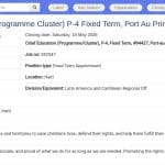 Chef de l&rsquo;Éducation (Cluster Programme) – P4 – Port-au-Prince