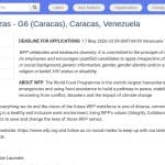 Associé(e) Finances – WFP Caracas (G6)