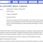 Stagiaire en Affaires Politiques – Beyrouth