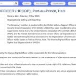 Responsable des droits humains (HRDDP) – Port-au-Prince, Haïti