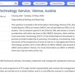 Chief Information Technology Service – UNOV/UNODC, Vienne