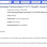 Chief Fundraising (Strategic Partnerships) – UNICEF Gulf Area Office