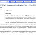 Consultant senior – Plan de mobilisation des ressources CREWS