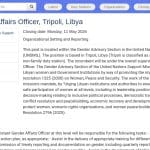 Assistant(e) aux Affaires de Genre – Mission ONU Libye