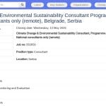 Consultant en Changement Climatique et Durabilité Environnementale
