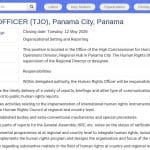 Responsable des droits humains – Hub régional, Panama