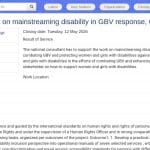 Consultant national – Inclusion du handicap dans la réponse aux VBG, Moldova