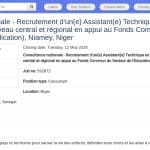 Assistant Technique en Passation des Marchés – Fonds Éducation (Niger)