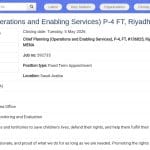 Responsable Planification & Services Opérationnels (P-4) – Riyad