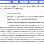 Directeur de l&rsquo;Unité de soutien à la mise en œuvre de la Convention d&rsquo;interdiction des mines antipersonnel