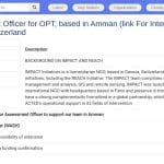 Responsable Évaluation Senior – Territoires Palestiniens, Amman