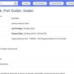 Assistant administratif – Port-Soudan (FAO)