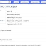 Assistant Achats – Bureau FAO Le Caire