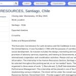 Stagiaire RH – Santiago du Chili – CEPALC