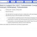 Consultant international – Évaluation genre UNCT Turkménistan