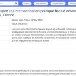 Chef d&rsquo;équipe expert en fiscalité environnementale – PNUE