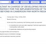 Consultant national en stratégie de mobilisation des ressources