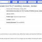 Assistant(e) Administratif(ve) – Voyages et Protocole (G-6, CDD 7 mois, Amman)