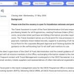 Assistant(e) Voyages – Organisation Internationale