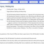 Chauffeur pour le Bureau du Coordonnateur Résident de l&rsquo;ONU à Kuala Lumpur