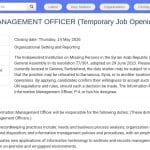 Responsable de la gestion de l&rsquo;information (Temporaire) – Genève