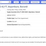 Supply Associate (G-6) – Bujumbura, UNICEF Burundi