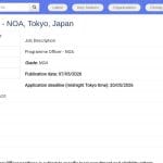 Chargé de programme – ILO Tokyo (NOA)