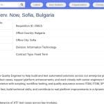 Analyste QA ServiceNow – Sofia, Bulgarie