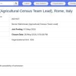 Responsable d&rsquo;équipe du recensement agricole (statisticien senior)