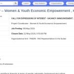 Coordinateur de Projet – Développement des Femmes et des Jeunes