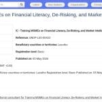 Consultant national en formation financière pour PME au Lesotho