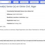 Consultant National Senior en Génie Civil – Niger