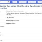 Consultant·e en système de formation – Santé de l&rsquo;enfant (6 mois, télétravail + déplacement)