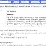 Consultant·e EW4All – Élaboration de la feuille de route pour le Malawi