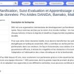 Assistant PSEA – Gestion des bases de données Pro-ARIDES