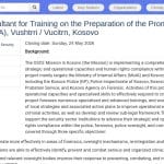 Consultant international – Formation au processus de promotion pour la Police du Kosovo