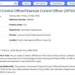 Financial Control Officer – Gestion des décaissements (Fidji)
