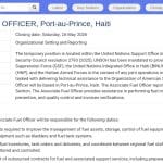 Responsable Adjoint Carburant – Port-au-Prince (ONU)