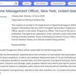 Chargé de programme associé – Partenariats et formation ONU