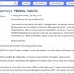 Responsable budgétaire (temporaire) – ONUDC, Vienne