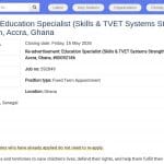 Spécialiste en éducation (TVET et renforcement des systèmes)