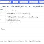 Assistant(e) TIC – UNOPS Kinshasa (Contrat 1 an)